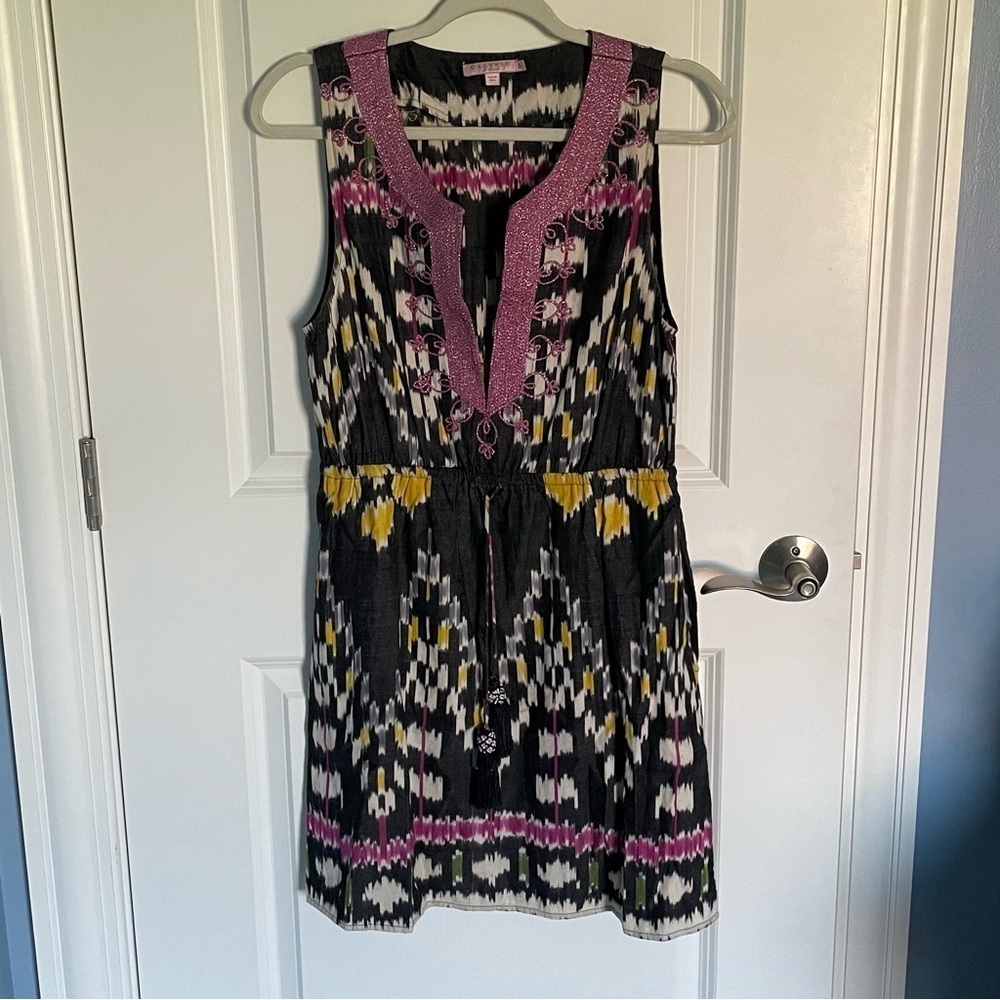 Calypso St. Barth Ikat Print Dress sleeveless 29175